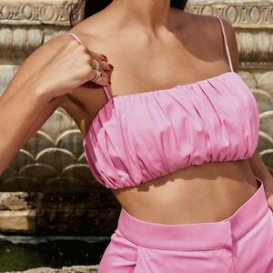 F.ilkk Gathered Crop Top